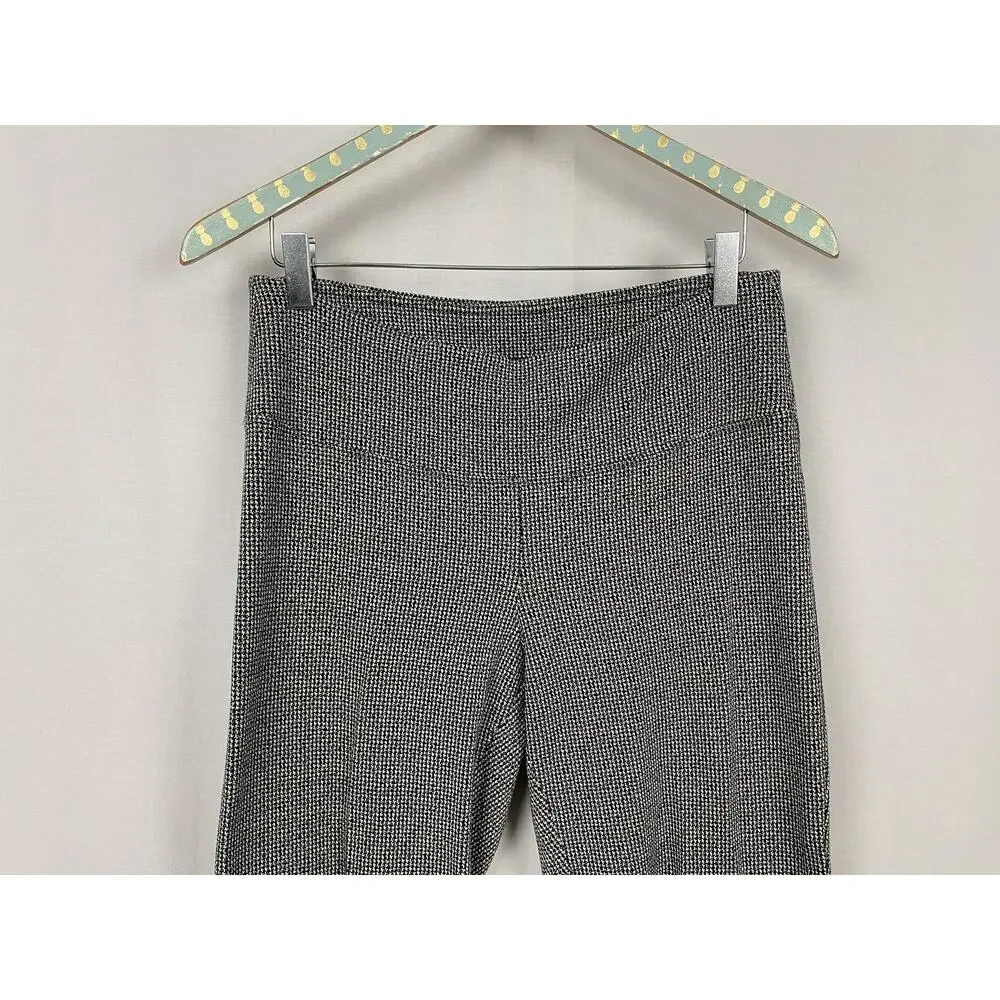 J Jill Wearever Smooth Fit Slim Leg Pants Small Black Houndstooth Career 29x28 - Picture 2 of 12